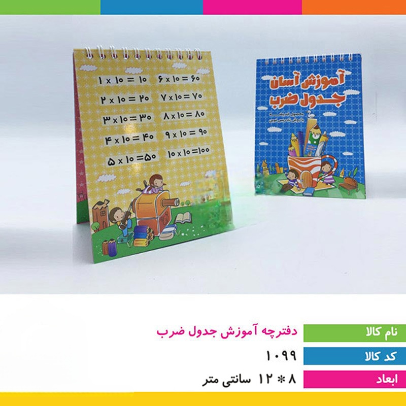 دفترچه آموزش آسان جدول ضرب
