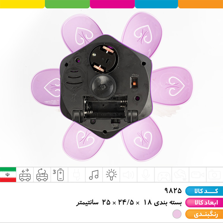 عروسک آنجل موزیکال رقص نوردار جعبه طلق دار